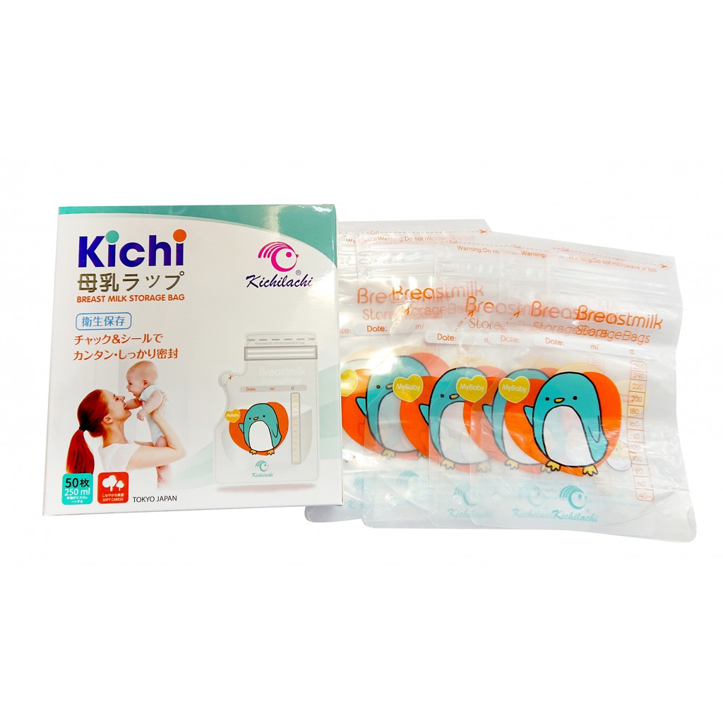 Combo sỉ 15 hộp 50 túi trữ sữa Kichilachi 250ml