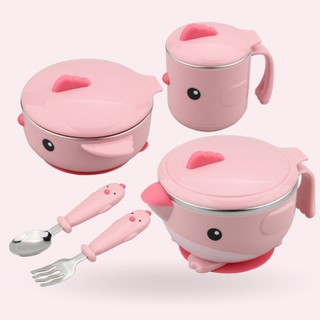 ODER SLL- Bộ bát ăn giữ nhiệt 5in1 GoryeoBaby HÀN QUỐC