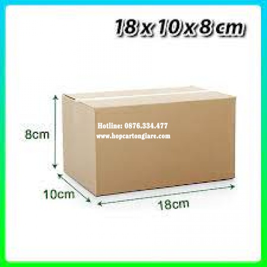 10 hộp carton 18x10x8 cm