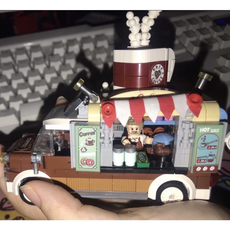 Bộ mô hình lắp ráp các mẫu xe ô tô đồ ăn Loz: Fruit Truck-Dessert Car-Pizza Truck-Coffee Truck