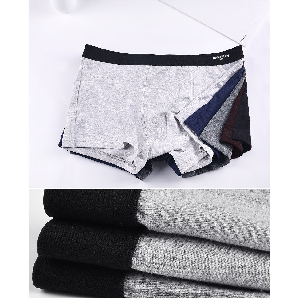 Combo 5 quần Boxer, quần lót, quần sịp đùi nam, men underwear sợi tái sinh Cellulose