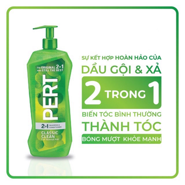 DẦU GỘI XẢ PERT CLASSIC CLEAN 2 IN 1 - 1000ML