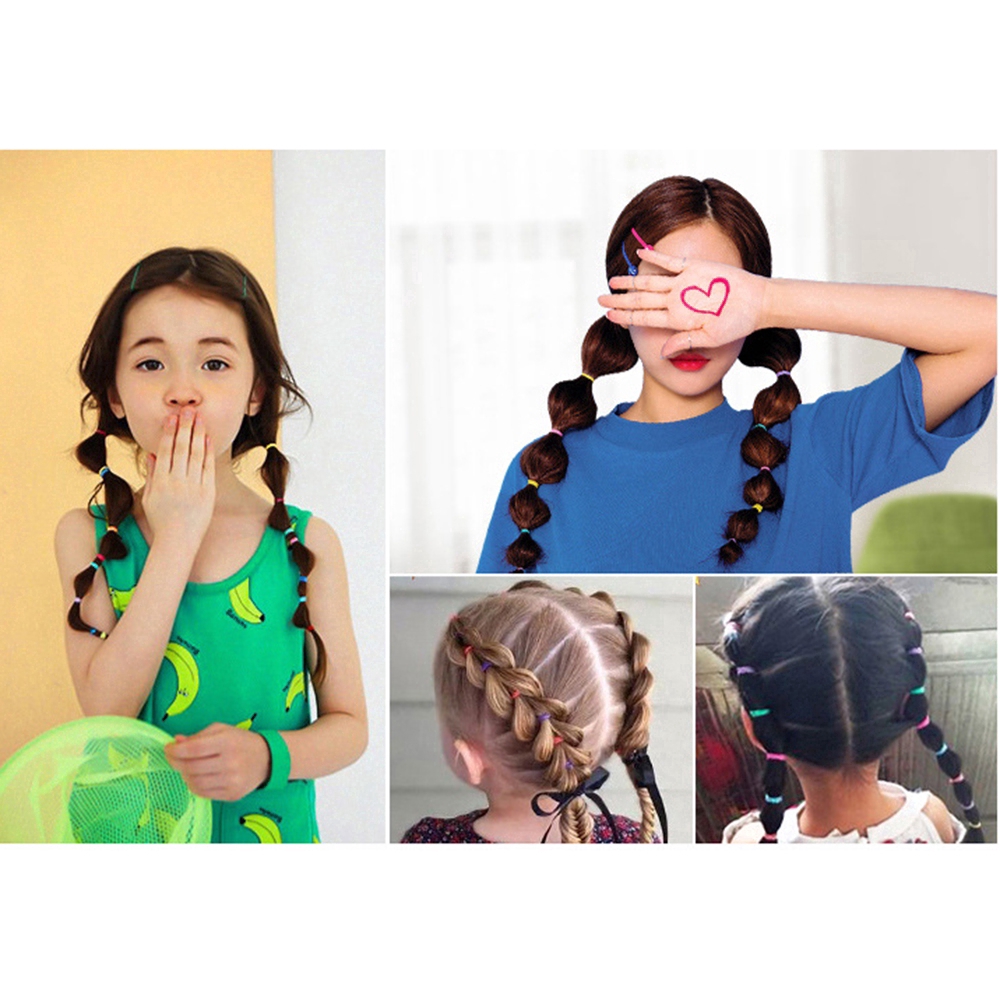 Bộ 2500 dây thun cột tóc thiết kế nhiều màu sắc độc đáo