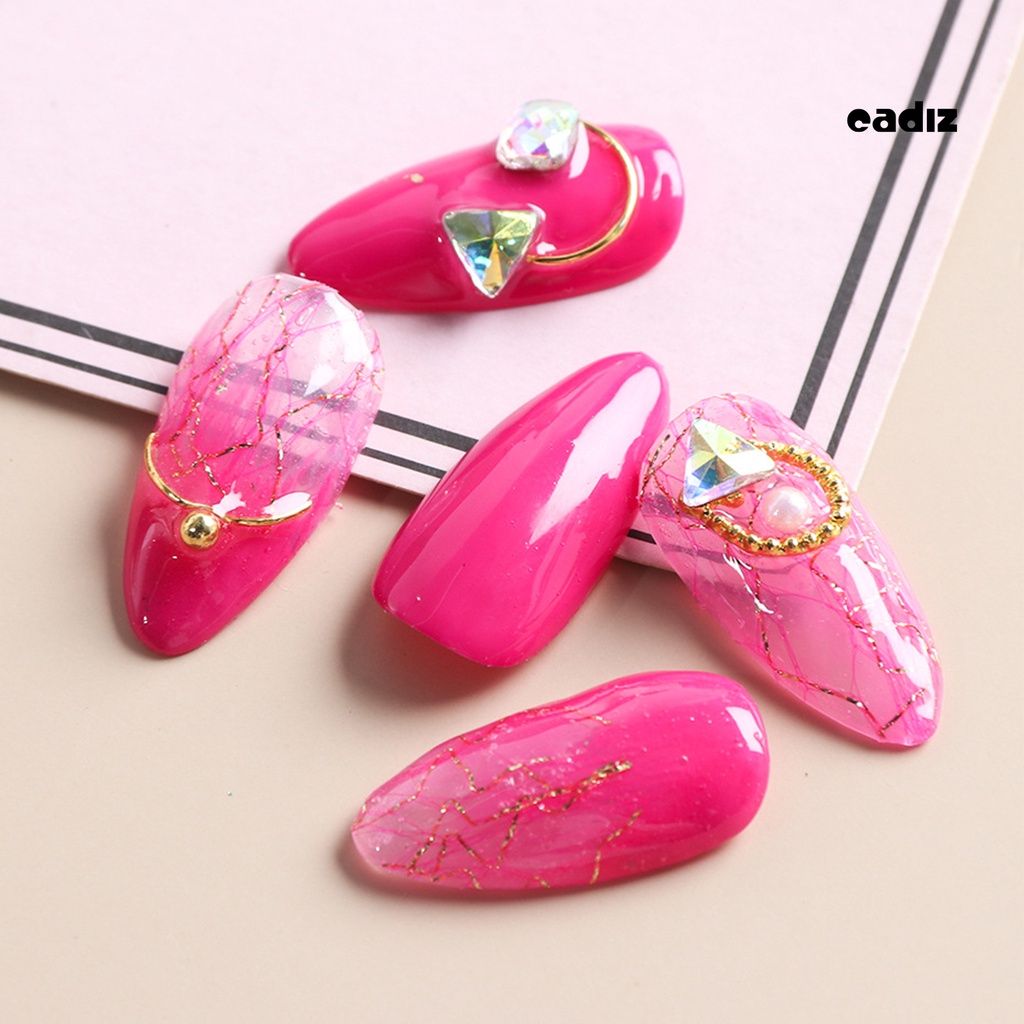 1 Hộp Nhãn Dán Trang Trí Móng Tay Dạng Lưới 3D Chắc Chắn Bền Bỉ Dành Cho Bạn Gái