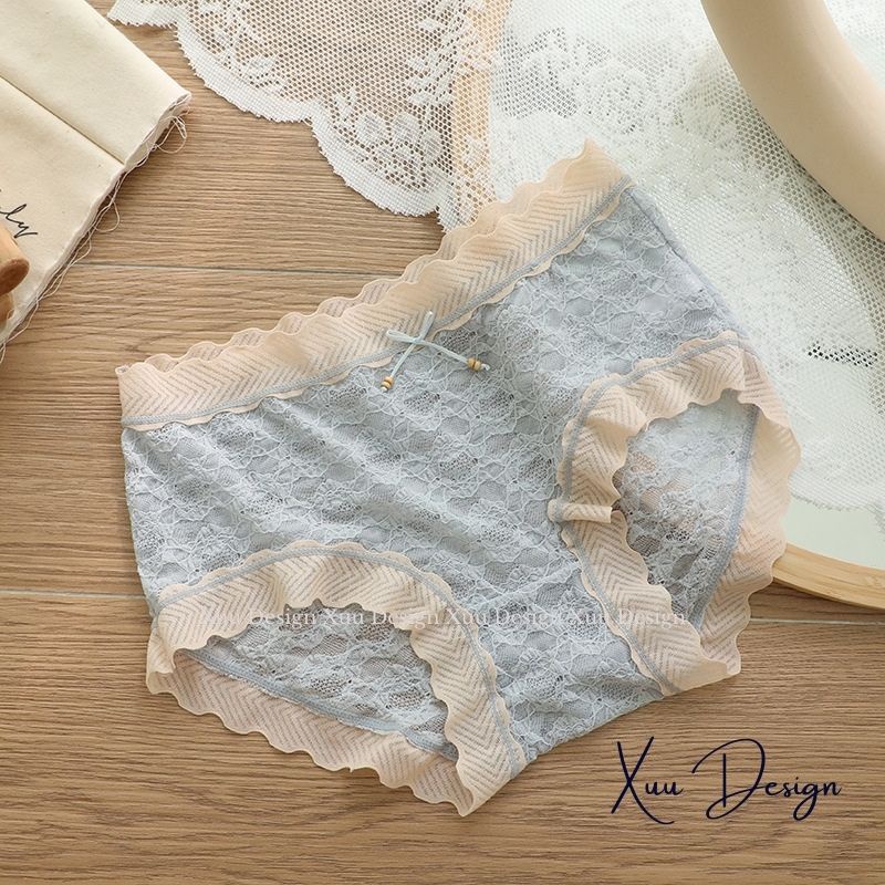 Quần lót nữ ren sexy phối viền Su siêu mềm mại thoáng khí kháng khuẩn - Wexuu Design QC78