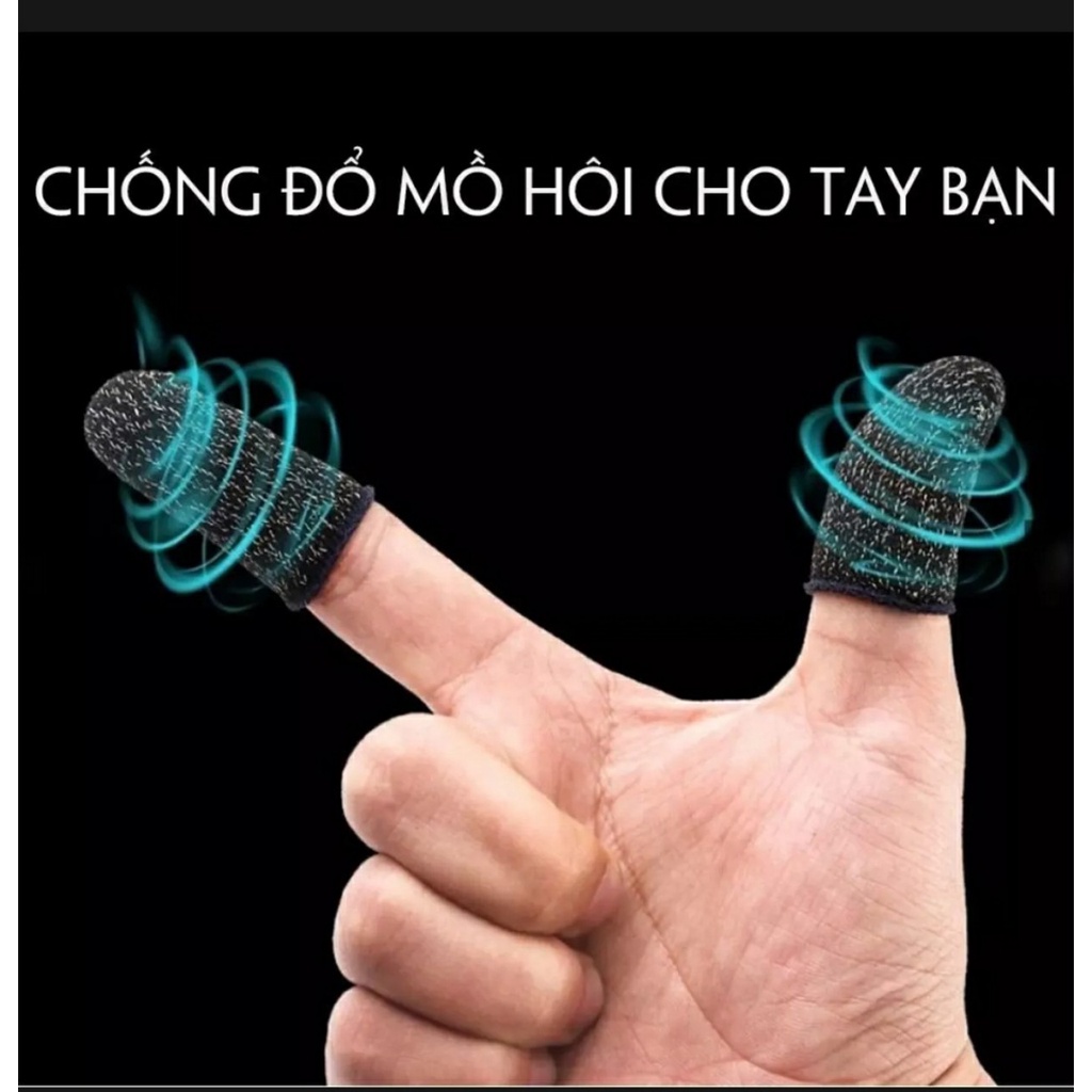 [FREESHIP] Bộ 2 Ngón Tay Chuyên Dụng Chơi Game Mobile Chống Ra Mồ Hôi Cảm Ứng Siêu Nhạy.