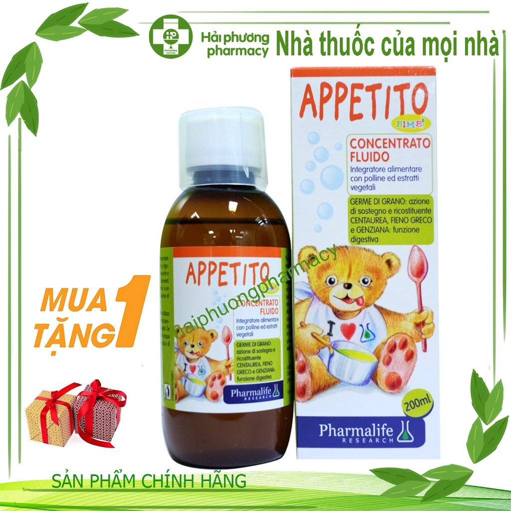 Fitobimbi APPETITO Giúp trẻ Ăn ngon, hỗ trợ tăng cường sức khỏe (Chai 200ml)