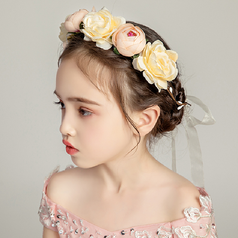 Vòng Hoa Giả Đội Đầu Phụ Kiện Chụp Hình Cho Mẹ Bầu
