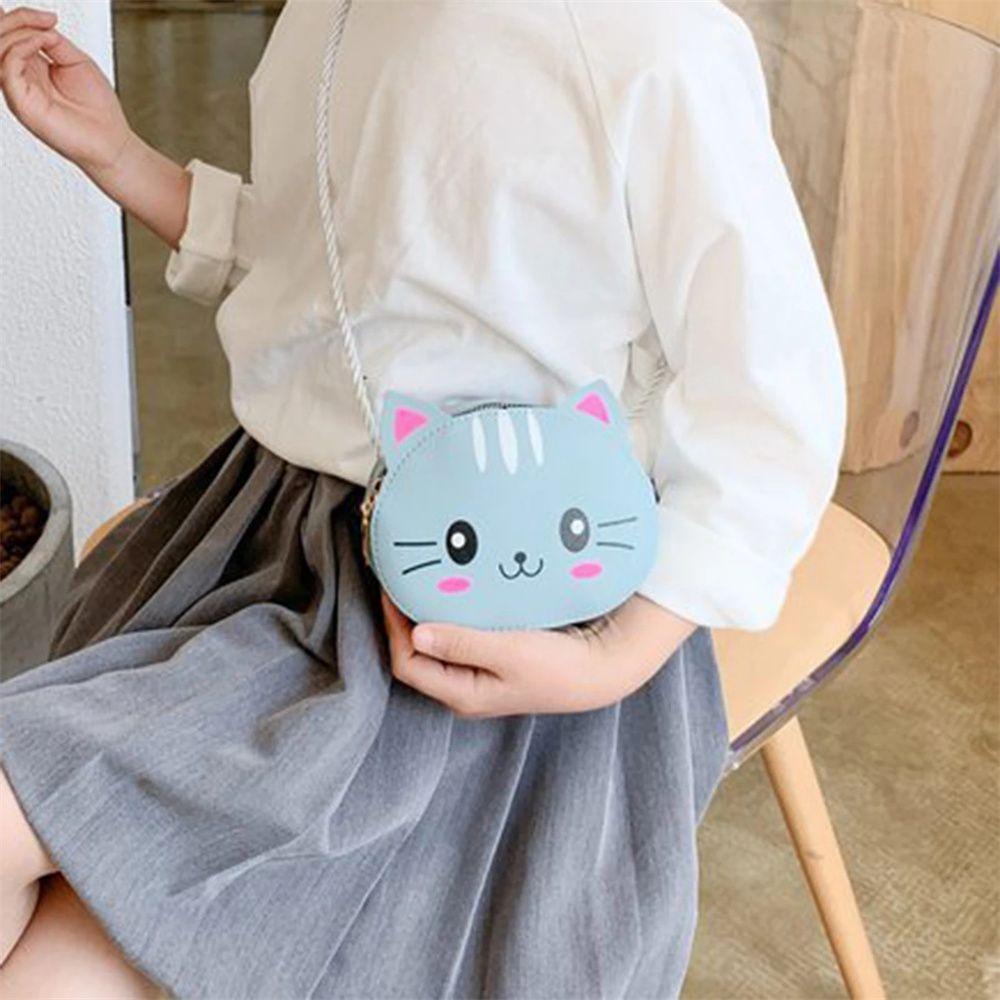 USNOW Túi Đeo Vai Da PU Hình Gấu / Thỏ Hoạt Hình Đáng Yêu Cho Bé