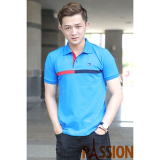 Áo thun cổ bẻ Tom Phối Sọc nam