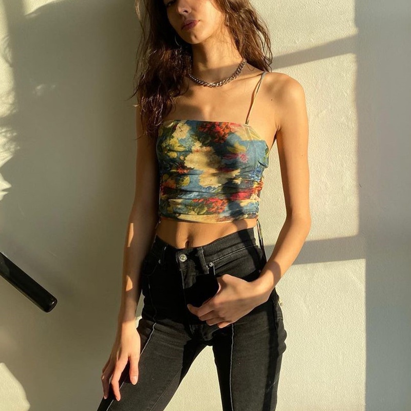 IELGY Áo vest in hình nghệ thuật thời trang