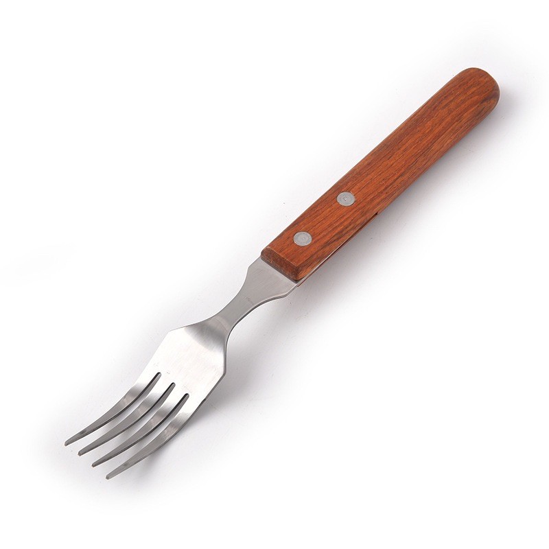 Bộ dao thìa dĩa cán gỗ ăn bò ( hàng xuất dư)