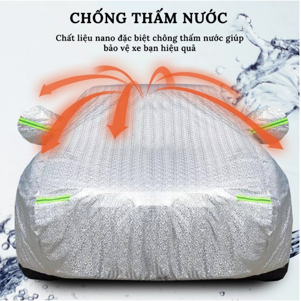 Bạt phủ toàn xe 3 lớp chỗng xước, chống nắng, chống cháy cho ô tô ( đủ cơ từ 4-7 chỗ)