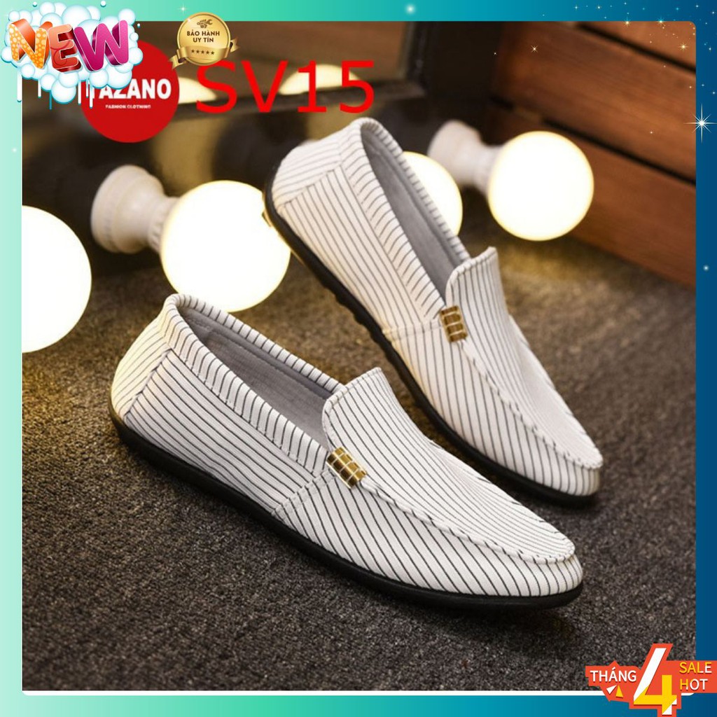 [ GÍA SẬP SÀN] Giày Lười Nam Cao Cấp [ Đen SV15, Cam- SV16, Trắng- SV17]