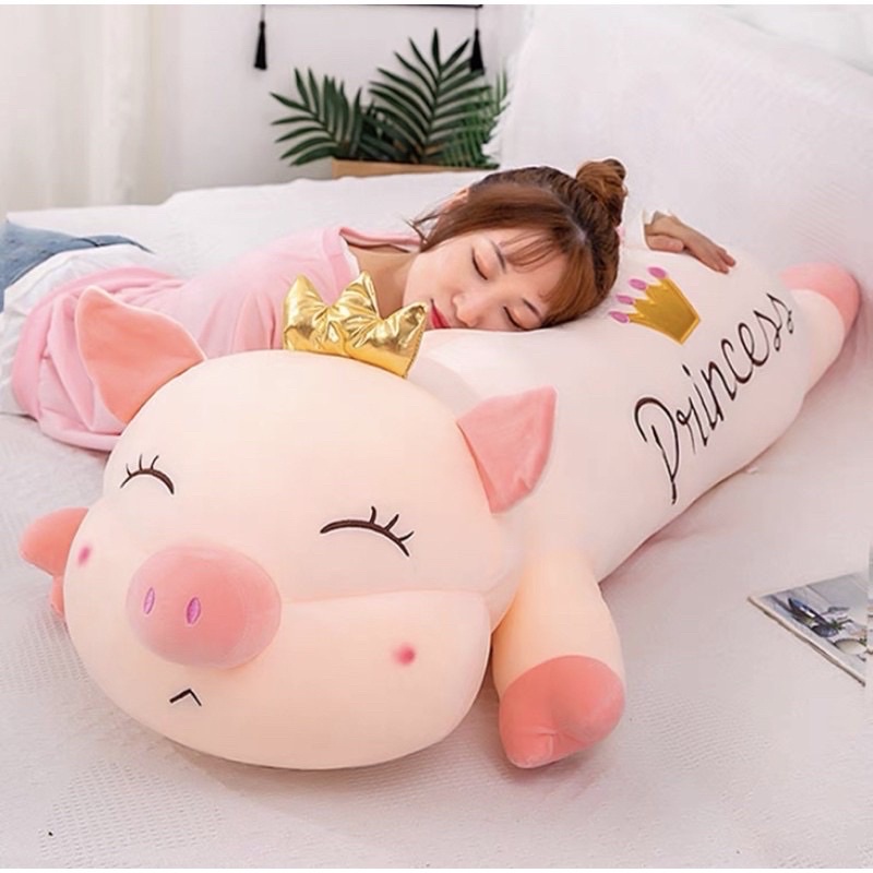 Gấu Bông Lợn Vương Miện ✨ Freeship ✨ Vải miniso co giãn 4 chiều