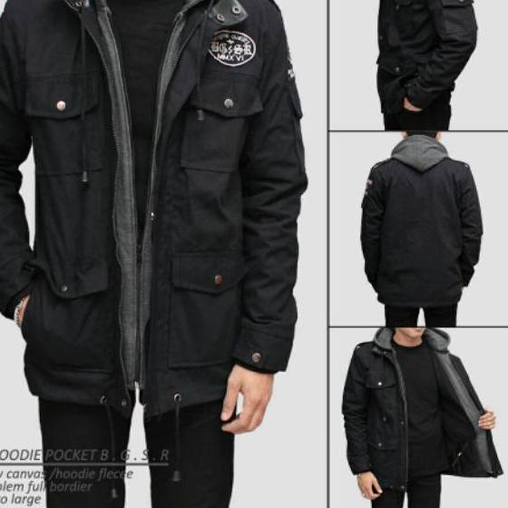 ❤(Mua Sắm!!!)❤ Áo Khoác Parka Nam Cao Cấp Thêu BGSR (Có Sẵn Size JUMBO) Prodact