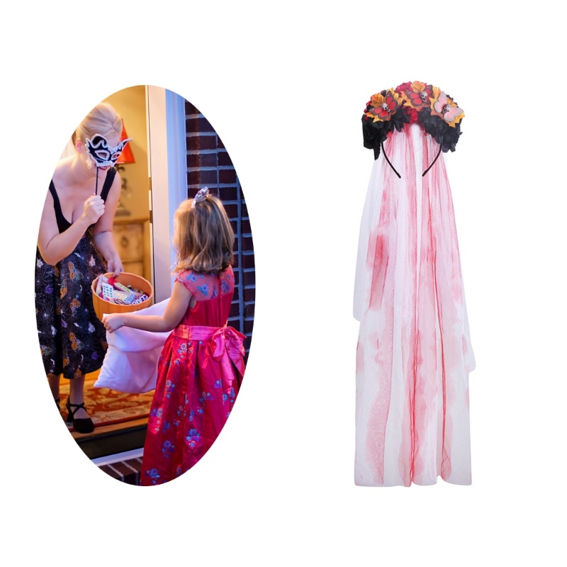 Băng Đô Cài Tóc Hình Vương Miện Màu Đen Phong Cách Gothic Ngày Halloween