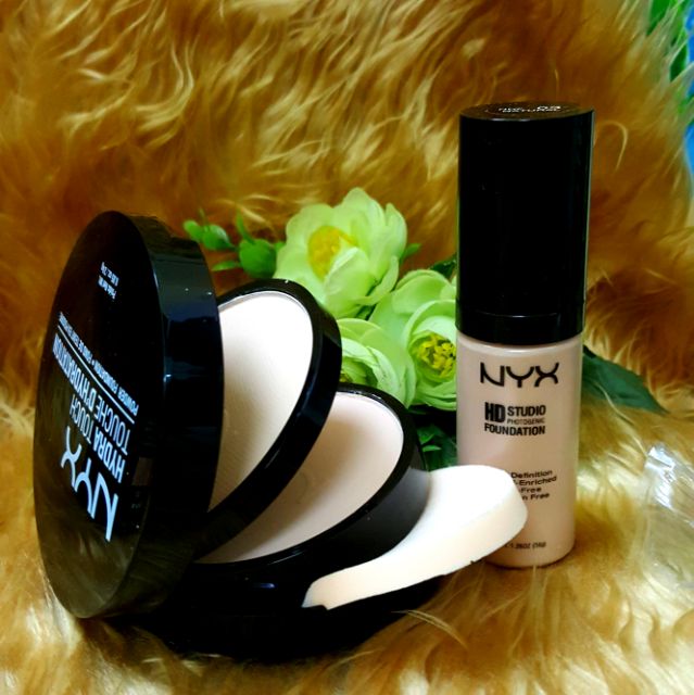 Combo kem nền và phấn Nyx Mỹ