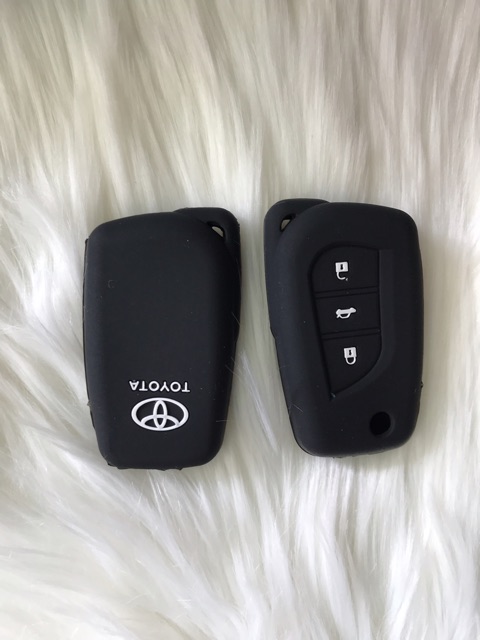 Bao silicone bảo vệ chìa khoá remote Toyota Vios Corolla  Altis 3 nút