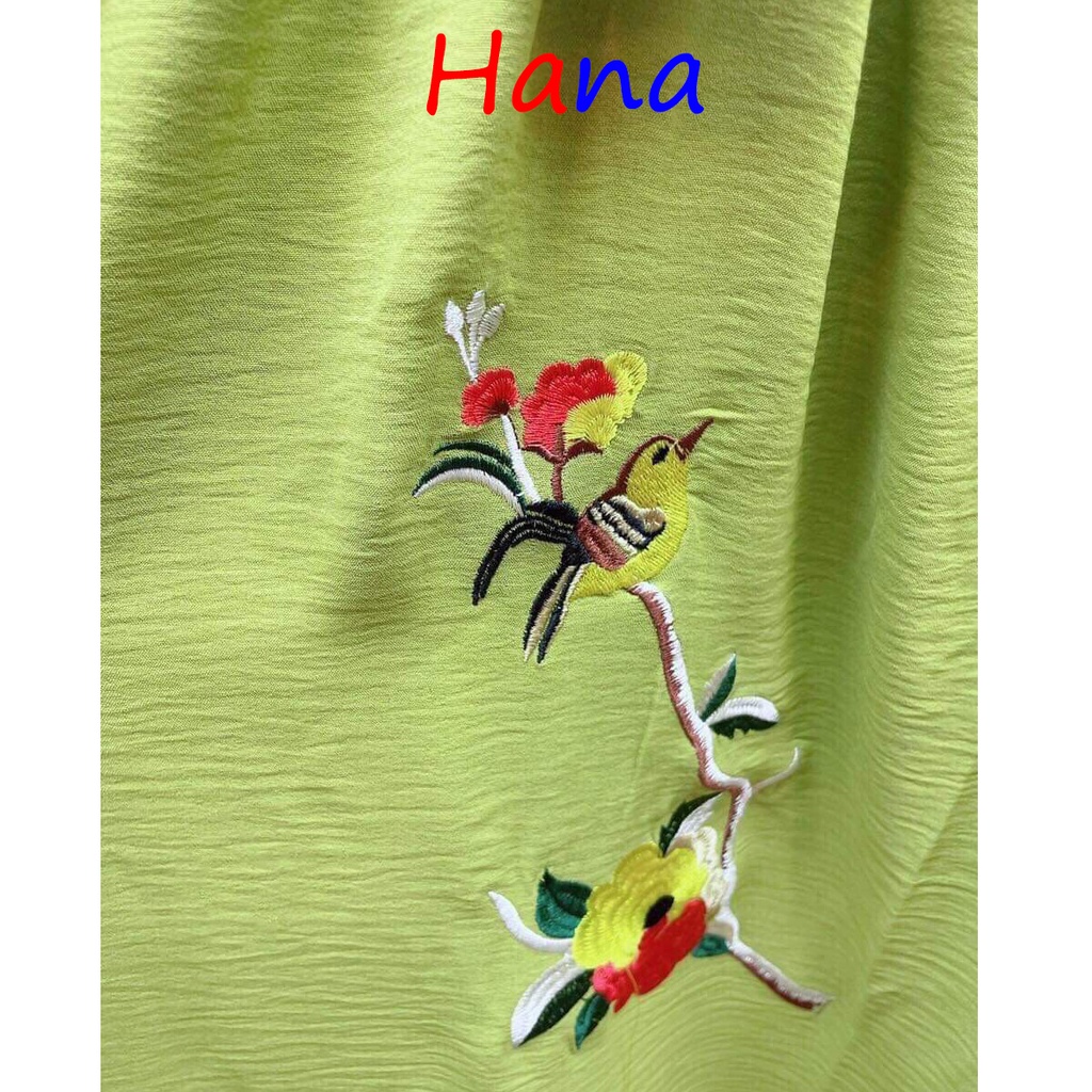 Váy đũi 2 dây nhiều màu thêu hoạ tiết- Hana28