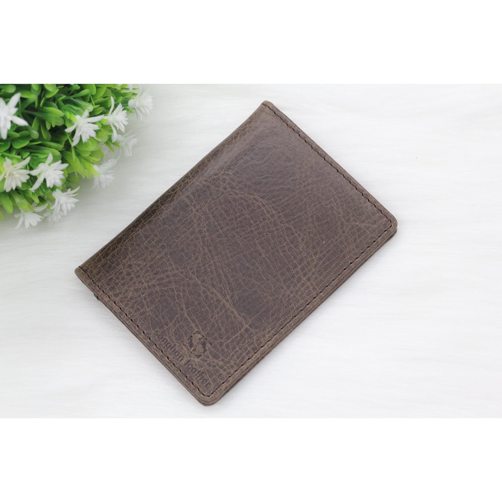 Ví Đựng Thẻ Card Holder Nam Nữ Songhan Leather WL01.Ví MiNi Da Bò Thật Cao Cấp Nhỏ Gọn Gập Đôi Nhiều Ngăn Thời Trang