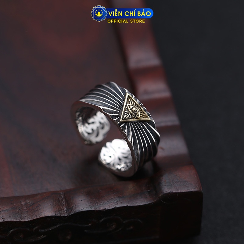 Nhẫn bạc nam Thiên Nhãn chất liệu bạc Thái 925 thời trang phụ kiện trang sức Viễn Chí Bảo N101142