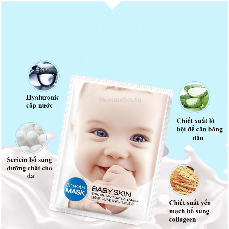 Mặt Nạ 💝 Mặt Nạ Dưỡng Da Baby Skin Bioaqua Cao Cấp LẺ MIẾNG Nội Địa Trung CHÍNH HÃNG 💝 [Mat Na]