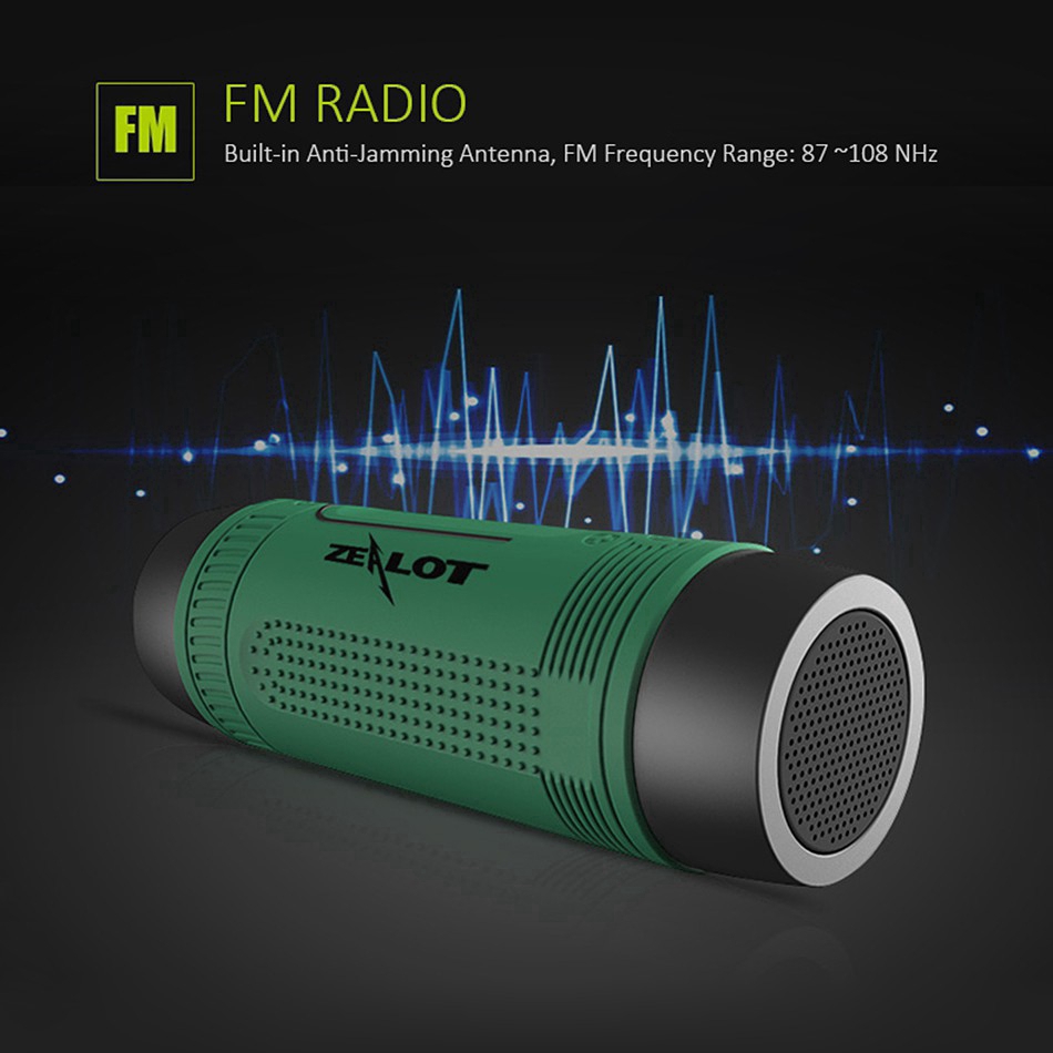 Loa bluetooth Zealot S1 không dây có hỗ trợ thẻ nhớ TF đa năng