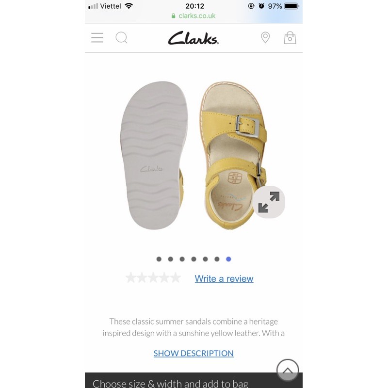 Giày trưng bày Clarks! Sale!