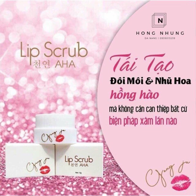 Ủ dưỡng hồng môi nhũ hoa Gong Ju Lip Scrub Aha