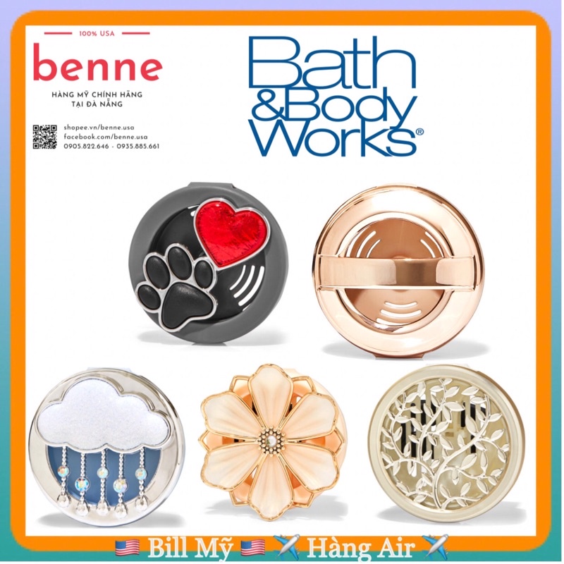Kẹp Đựng Tinh Dầu Thơm Xe Hơi, Ô Tô Bath and Body Works của Mỹ - BBW Car Fragrance Holder Vent/ Visor Cli