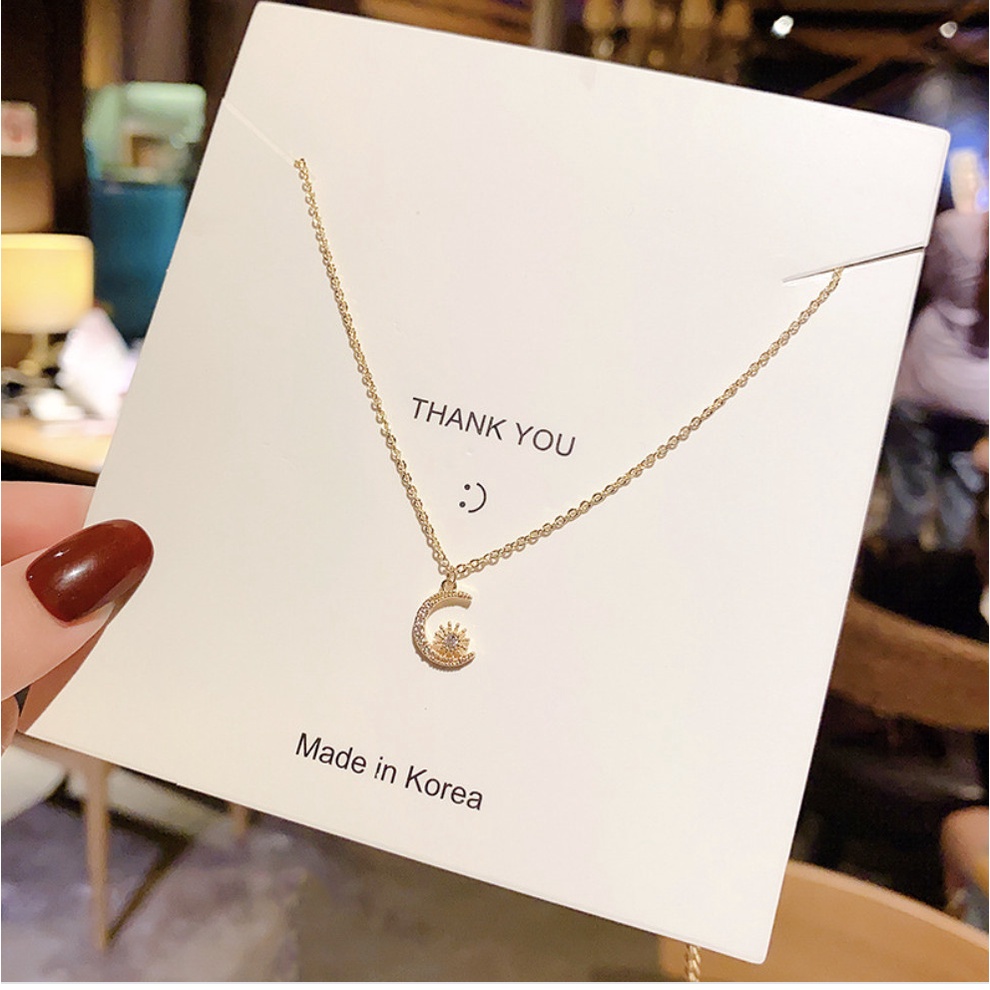 Dây chuyền Vòng cổ Chocker TITAN màu Gold Sun & Moon  HALLA