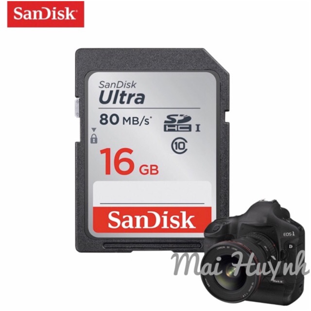 Thẻ Nhớ SDHC 16GB UHS-1 Ultra - 80MB/s
