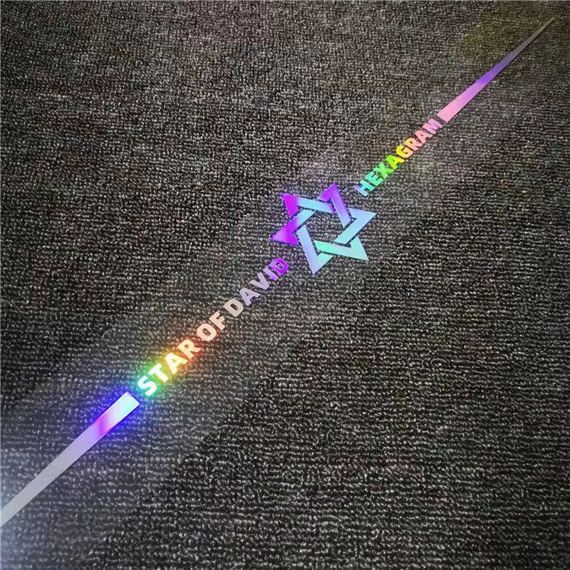 Miếng Dán Trang Trí Xe Hơi Hình logo Màu laser Phản Quang Độc Đáo