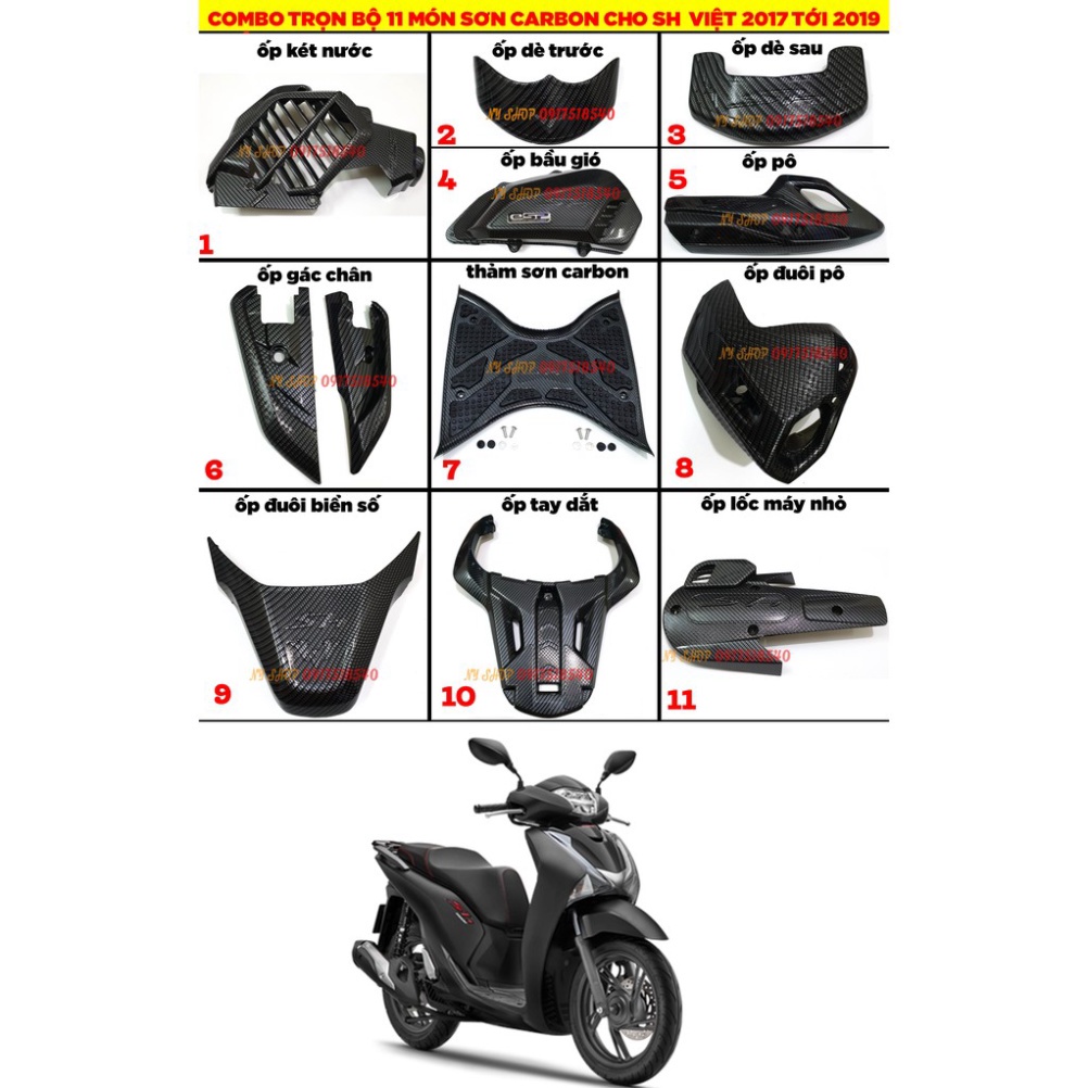 COMBO  TRỌN BỘ 11 MÓN CHO SH 2017 TỚI 2019 ( HÀNG ARTISTA LOẠI 1) Ảnh thật Sp