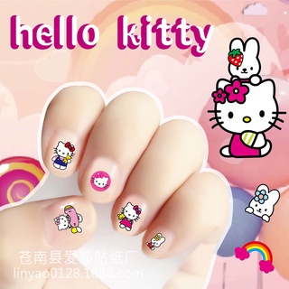 Miếng dán trang trí móng tay 3D thân thiện với môi trường họa tiết Hello Kitty xinh xắn