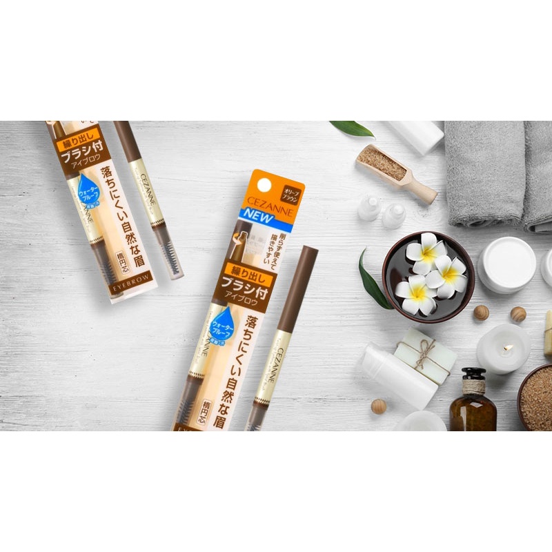 Cezanne Bút Kẻ Lông Mày Twist-Up Eyebrow With Spiral Brush 0,23g | BigBuy360 - bigbuy360.vn