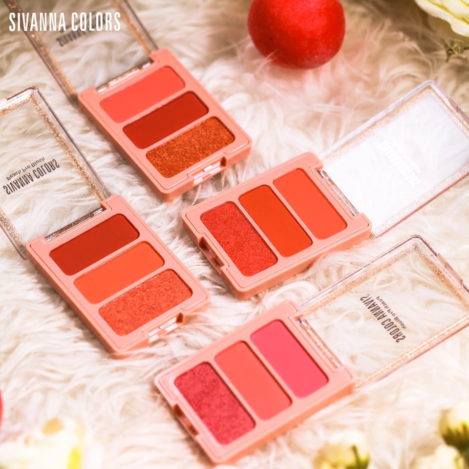 Má hồng Sivanna Colors Peach Pro Blush HF6030 6g vừa makeup cho cả má và mắt vô cùng tiện lợi