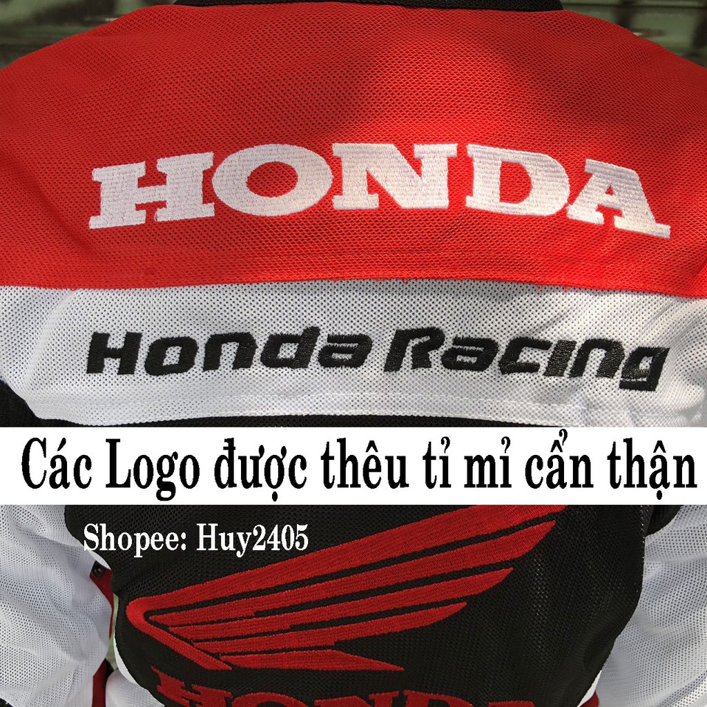 Áo giáp bảo hộ Honda màu đen đỏ