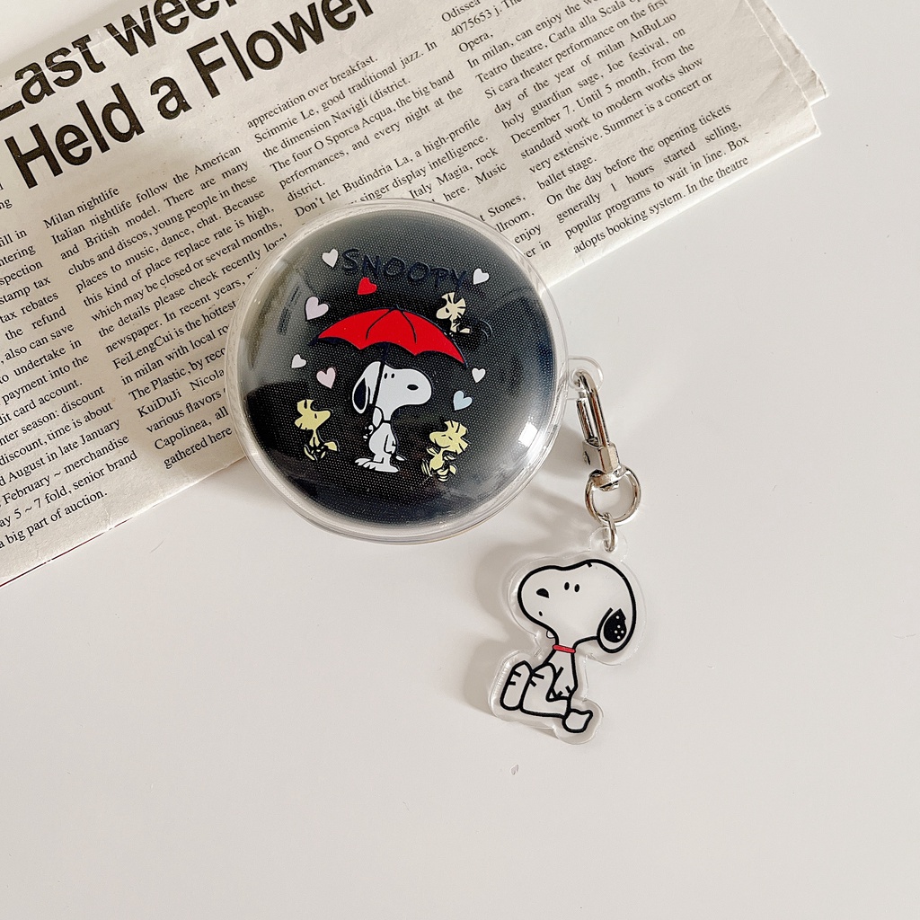 Vỏ Bảo Vệ Hộp Sạc Tai Nghe OPPO ENCO W31 Bằng TPU Mềm Trong Suốt Chống Sốc In Hình Hoạt Hình Đơn Giản