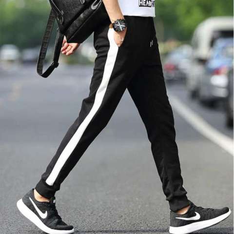 [ TALABISHOP]Quần thun jogger thể thao đen trơn bo gấu mới nhất