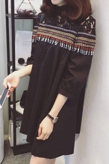 Váy thổ cẩm đen
