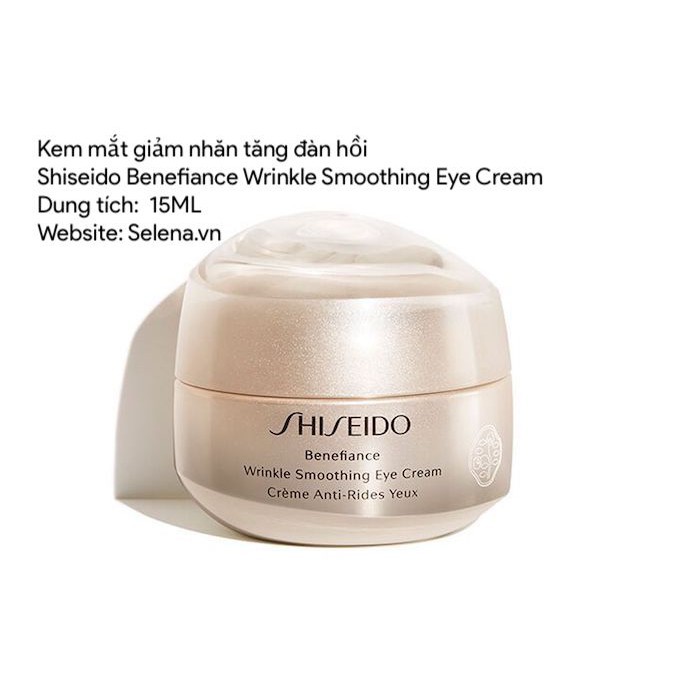[CHÍNH HÃNG] Kem mắt giảm nhăn tăng đàn hồi Shiseido Benefiance Wrinkle Smoothing Eye Cream 15ML | BigBuy360 - bigbuy360.vn