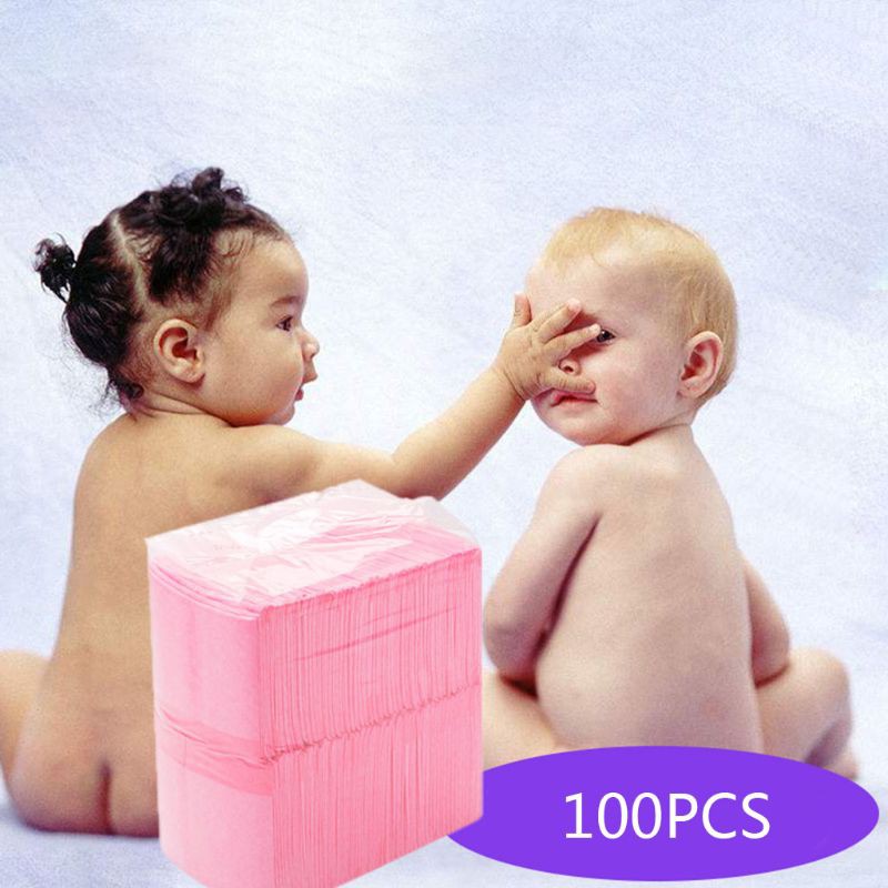 Bộ 100 miếng lót thay tã tiện dụng dành cho em bé sơ sinh