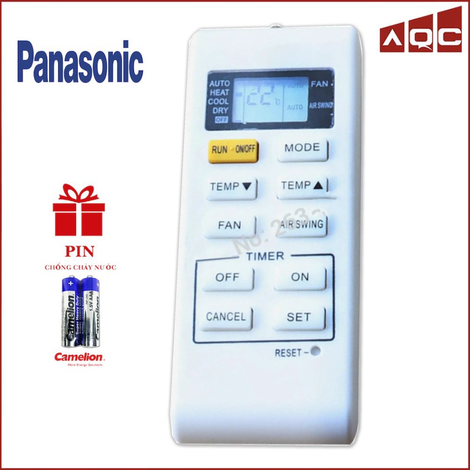 Điều Khiển Điều hòa PANASONIC hàng chính hãng loại đẹp - Remote máy lạnh Panasonic