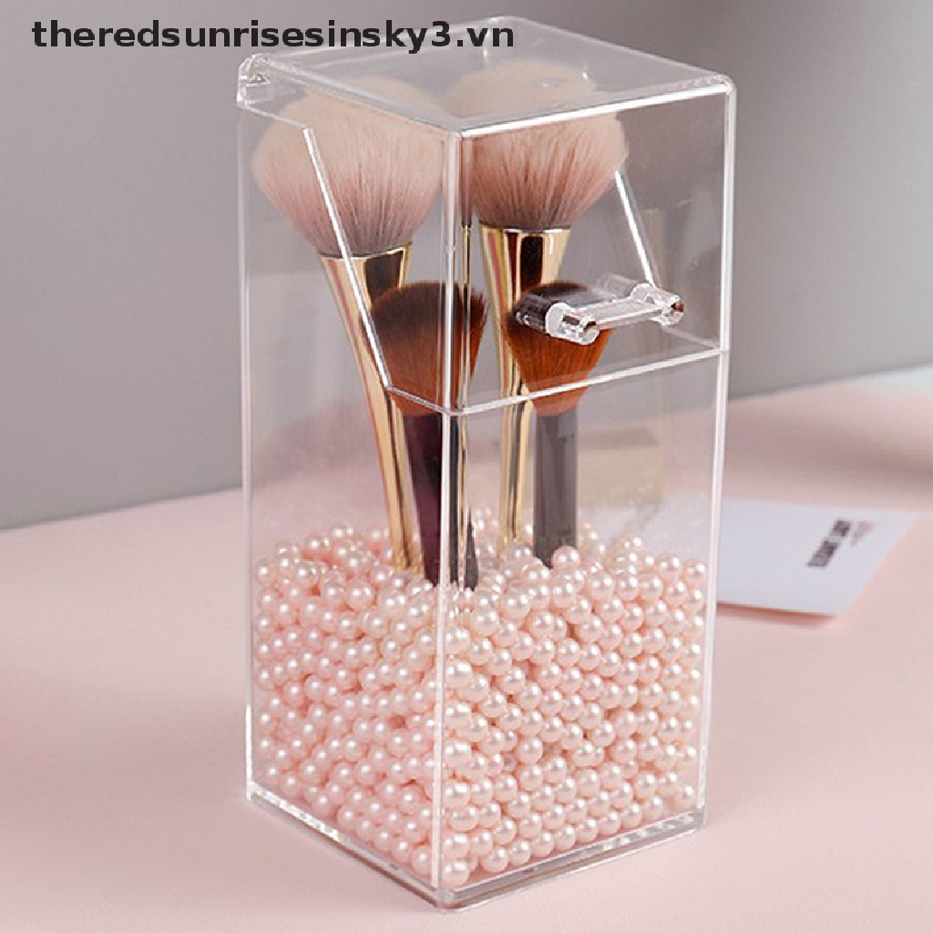 Hộp Đựng Cọ Trang Điểm Bằng acrylic Trong Suốt Tiện Lợi