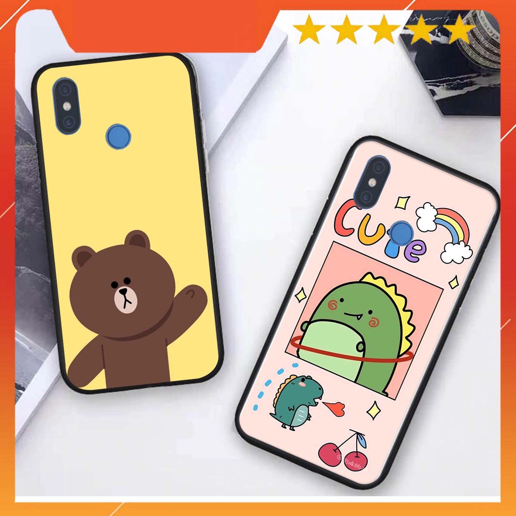 Ốp lưng Xiaomi MI 8 / MI 8 SE in hình khủng long , gấu nâu xinh xắn, siêu cute  mà còn vô cùng RẺ -ĐẸP
