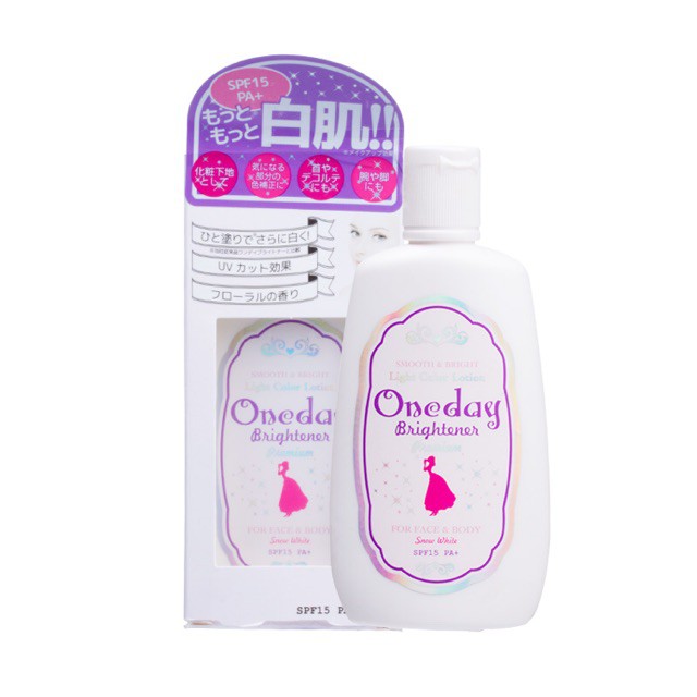 Snow White - Lotion Dưỡng Trắng Da Oneday Brightener Premium For Face And Body SPF15 PA+ 120ml