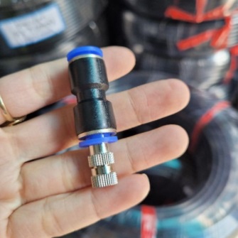 Béc phun sương inox thông minh đuôi 8mm dùng cho đầu gài nhanh 8mm
