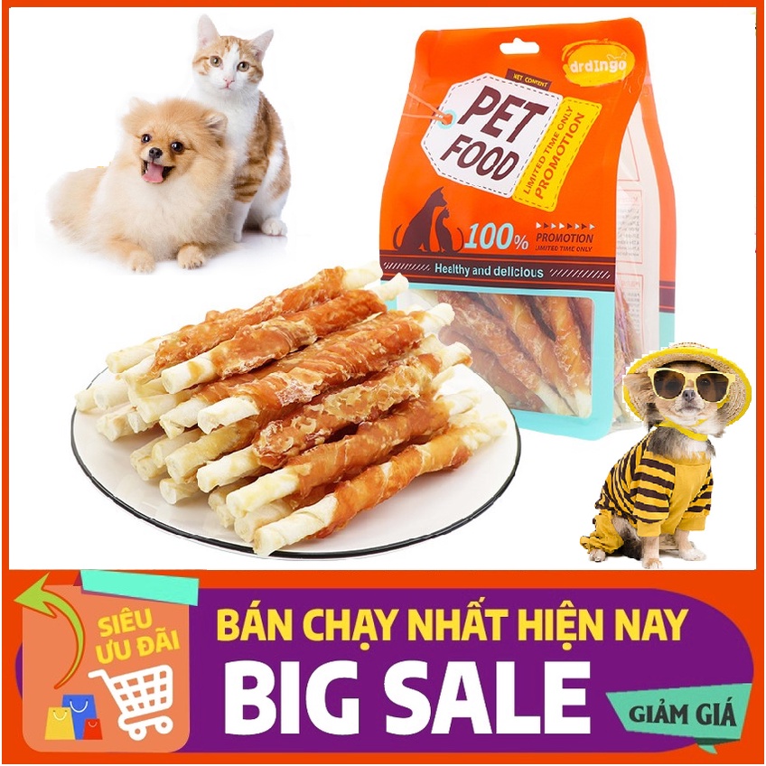 Bánh thưởng PetFood cây thịt da bò giàu đạm, không chất bảo quản, tuyệt đối an toàn cho sức khỏe thú cưng